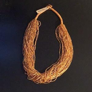 NWT Gold Beaded Necklace